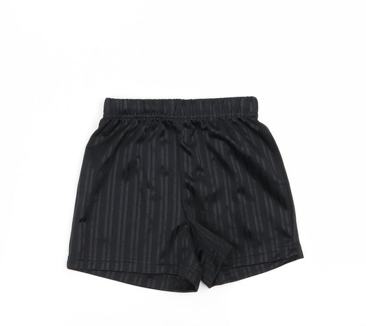 school life  Boys Black Striped  Sweat Shorts Size 4 Years - school shorts