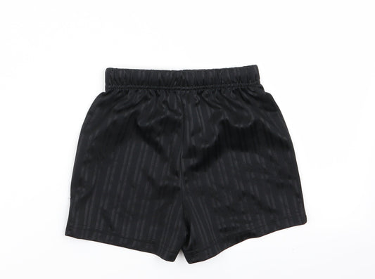school life  Boys Black Striped  Sweat Shorts Size 4 Years - school shorts