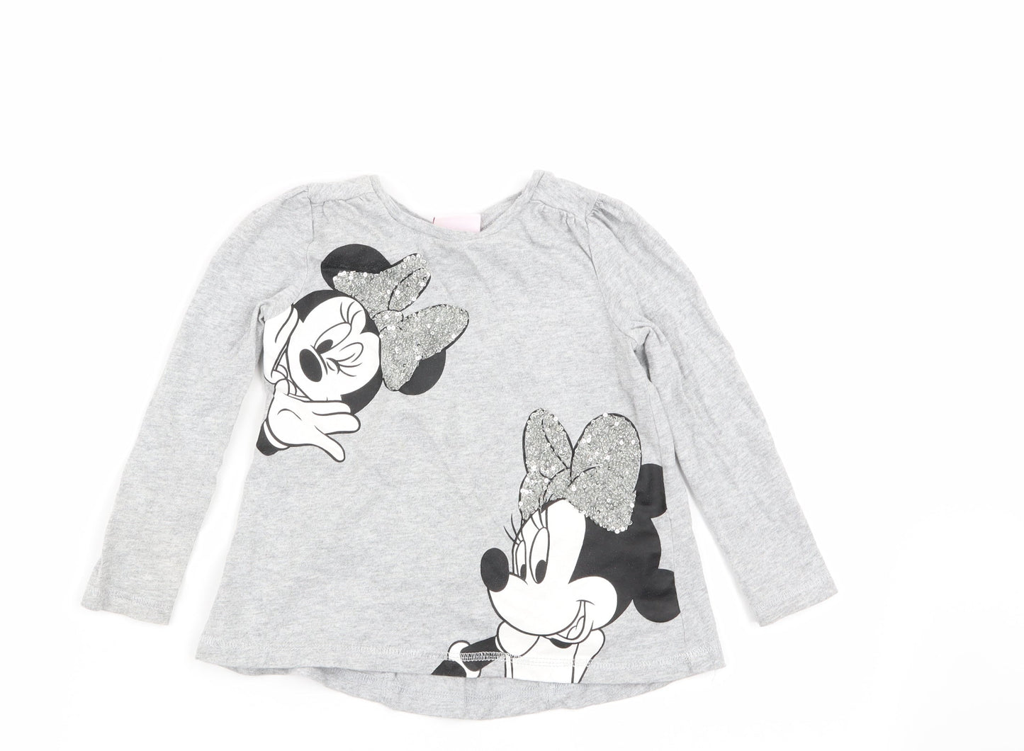 TU Girls Grey   Basic T-Shirt Size 2-3 Years  - disney