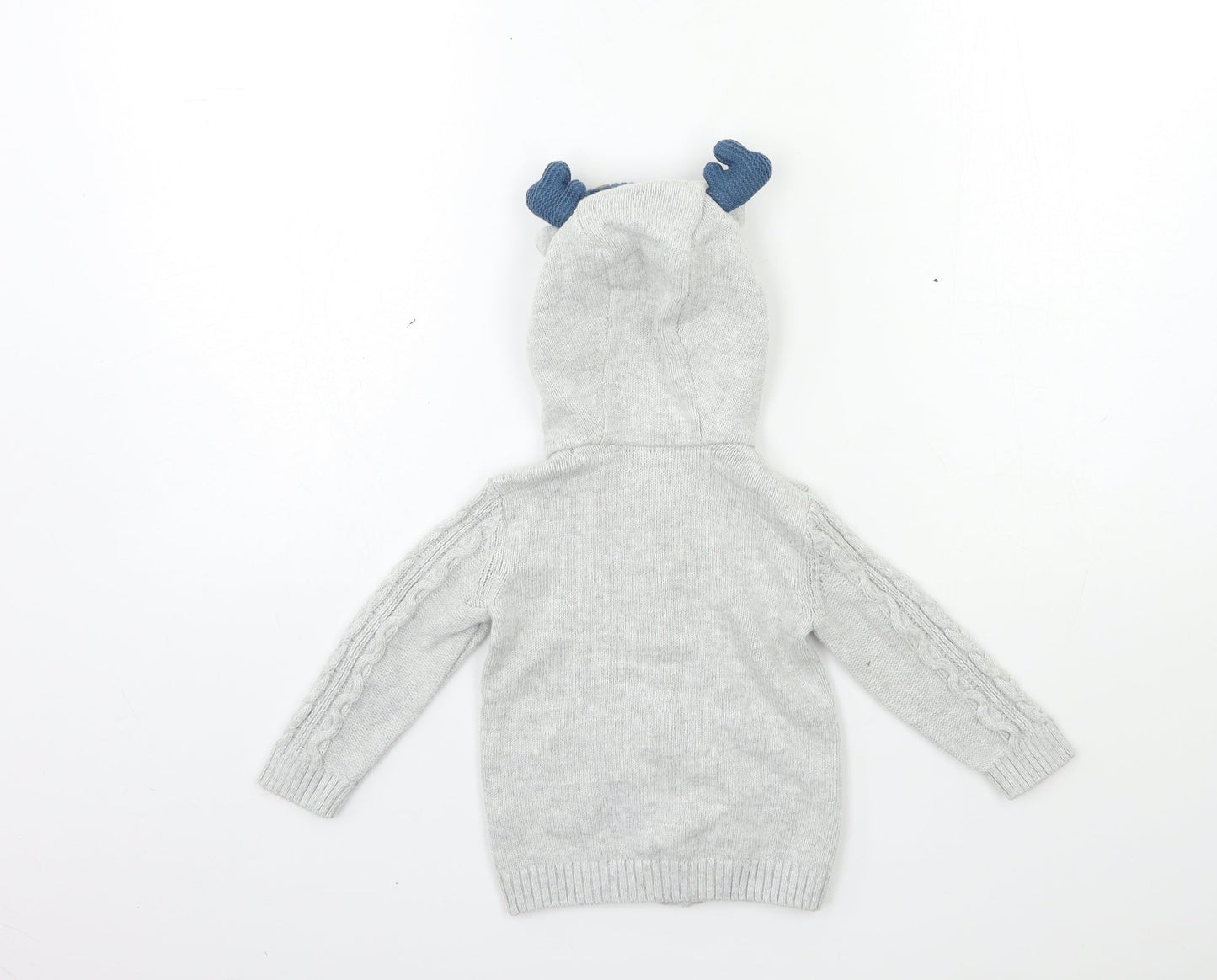 TU Baby Grey  Knit Cardigan Jumper Size 6-9 Months