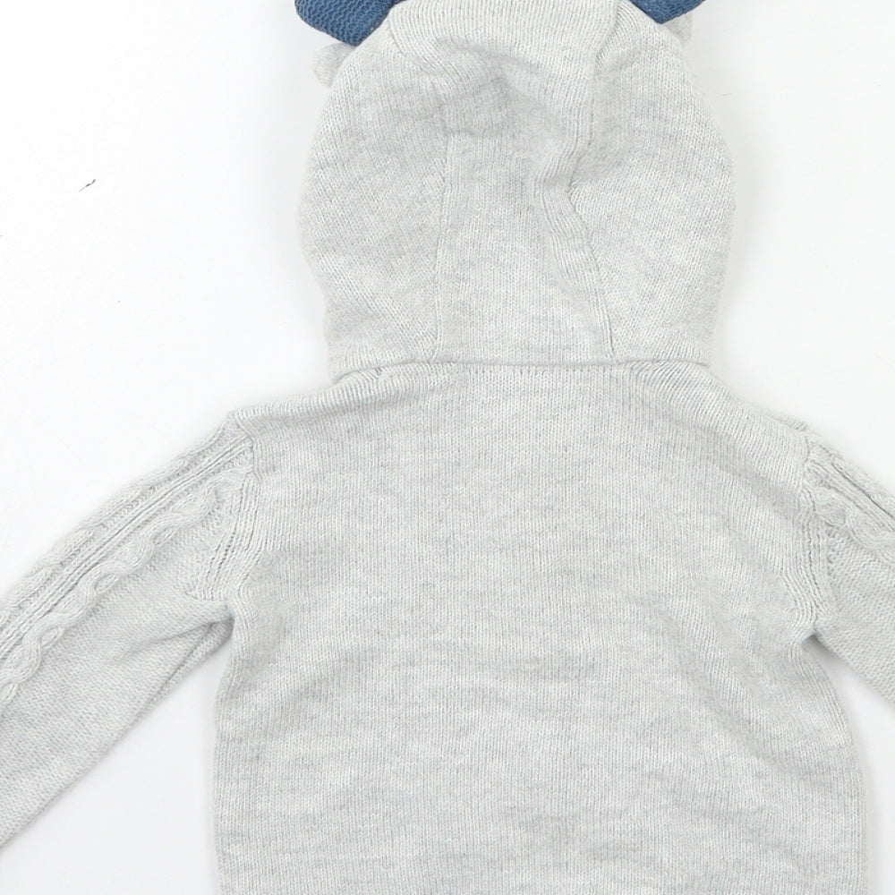 TU Baby Grey  Knit Cardigan Jumper Size 6-9 Months