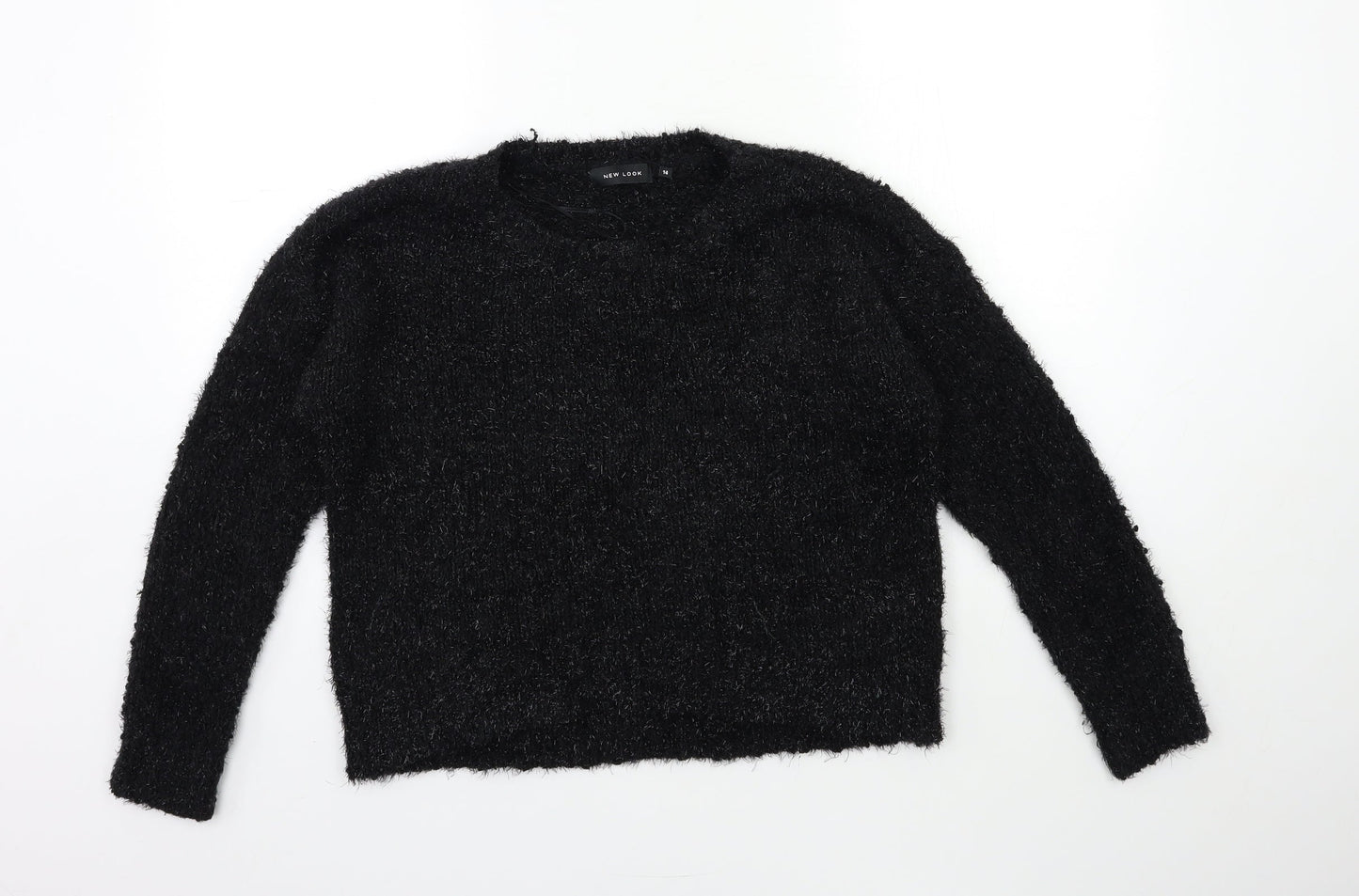 New Look Womens Black  Knit Pullover Jumper Size 14