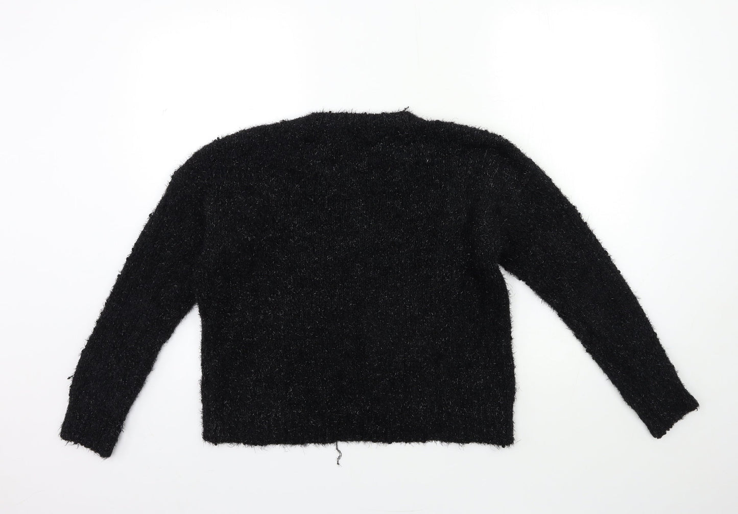 New Look Womens Black  Knit Pullover Jumper Size 14