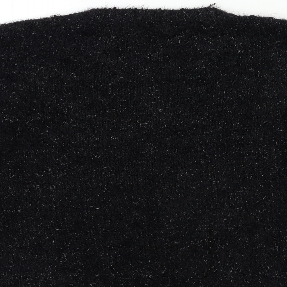 New Look Womens Black  Knit Pullover Jumper Size 14