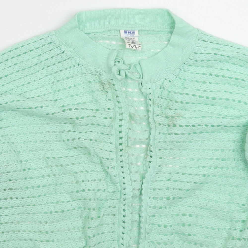 BHS Womens Green  Knit Cardigan Jumper Size L