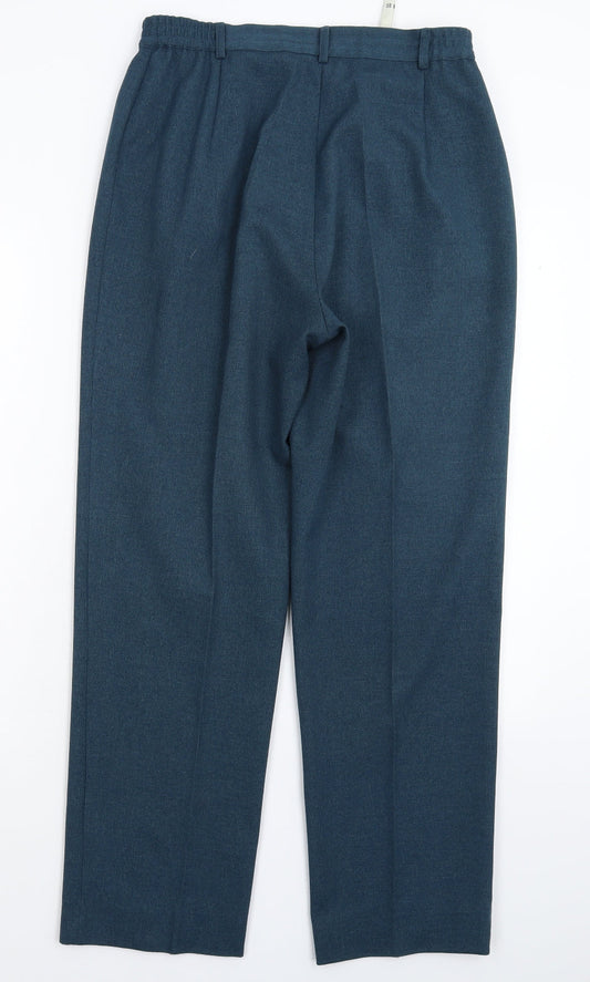 Oscar Womens Blue   Dress Pants Trousers Size 12 L28 in