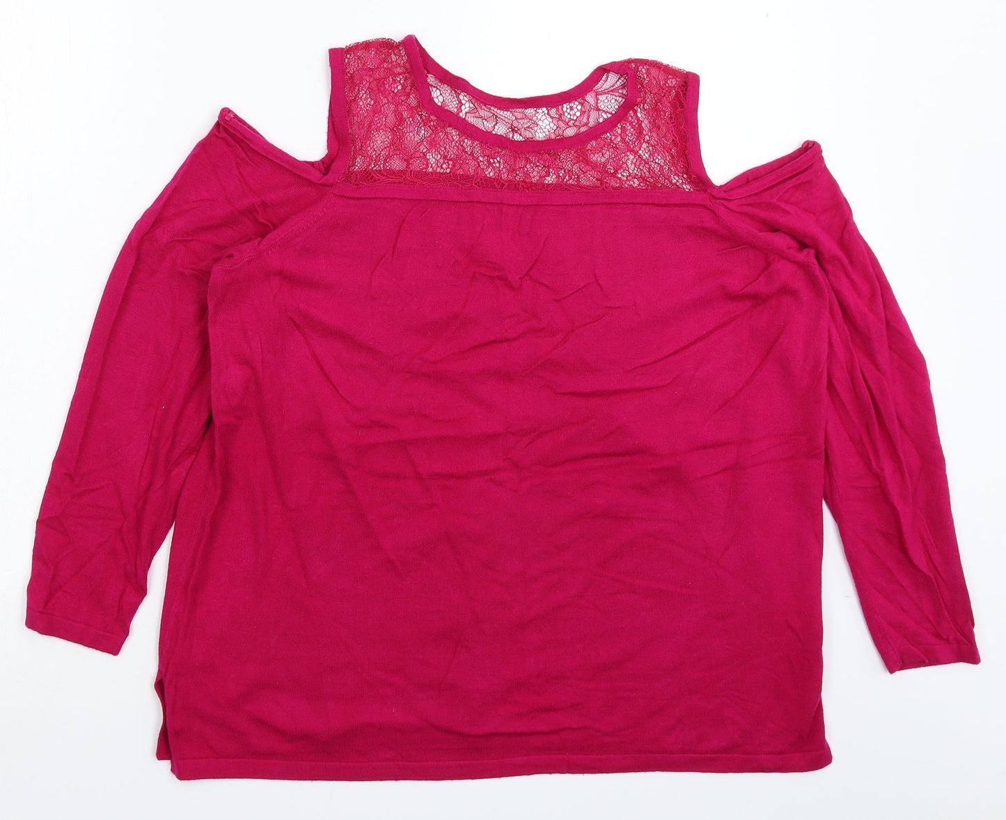 Matalan Womens Pink  Knit Pullover Jumper Size 12
