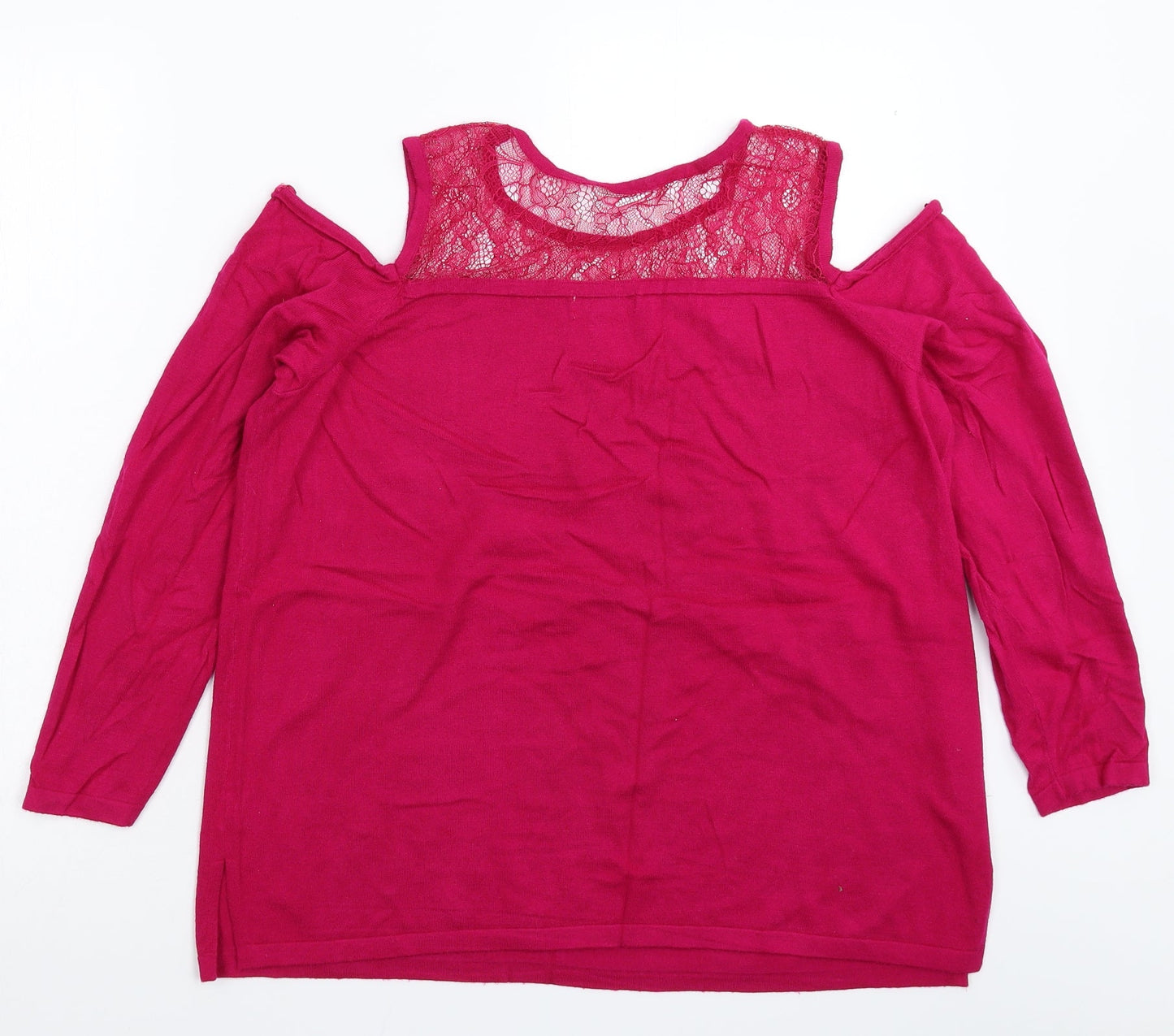 Matalan Womens Pink  Knit Pullover Jumper Size 12