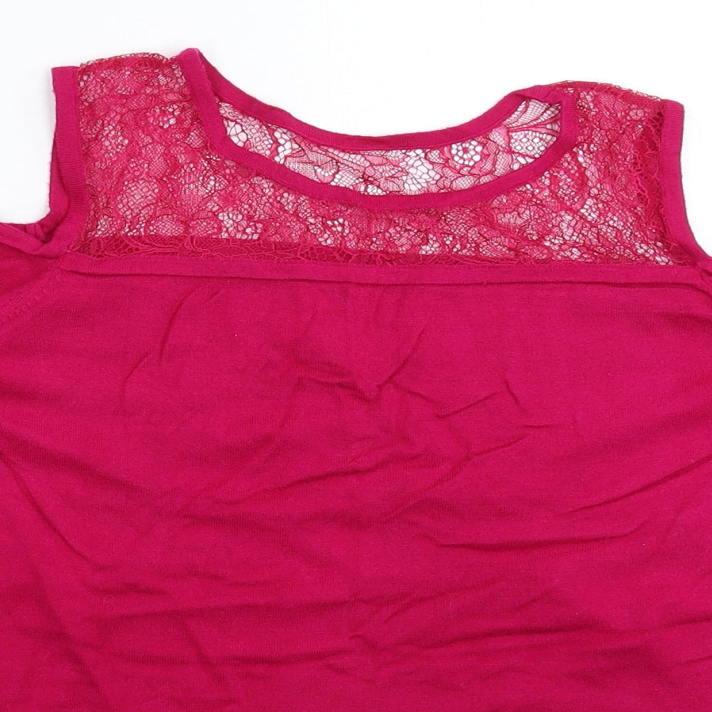 Matalan Womens Pink  Knit Pullover Jumper Size 12