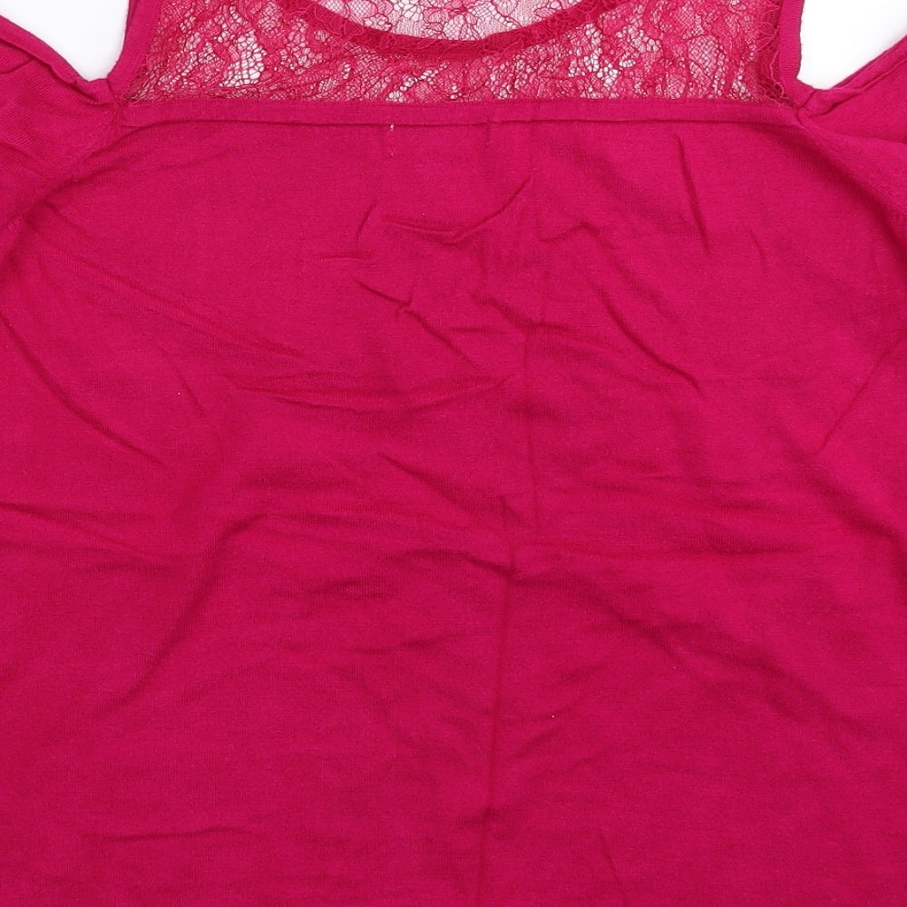 Matalan Womens Pink  Knit Pullover Jumper Size 12