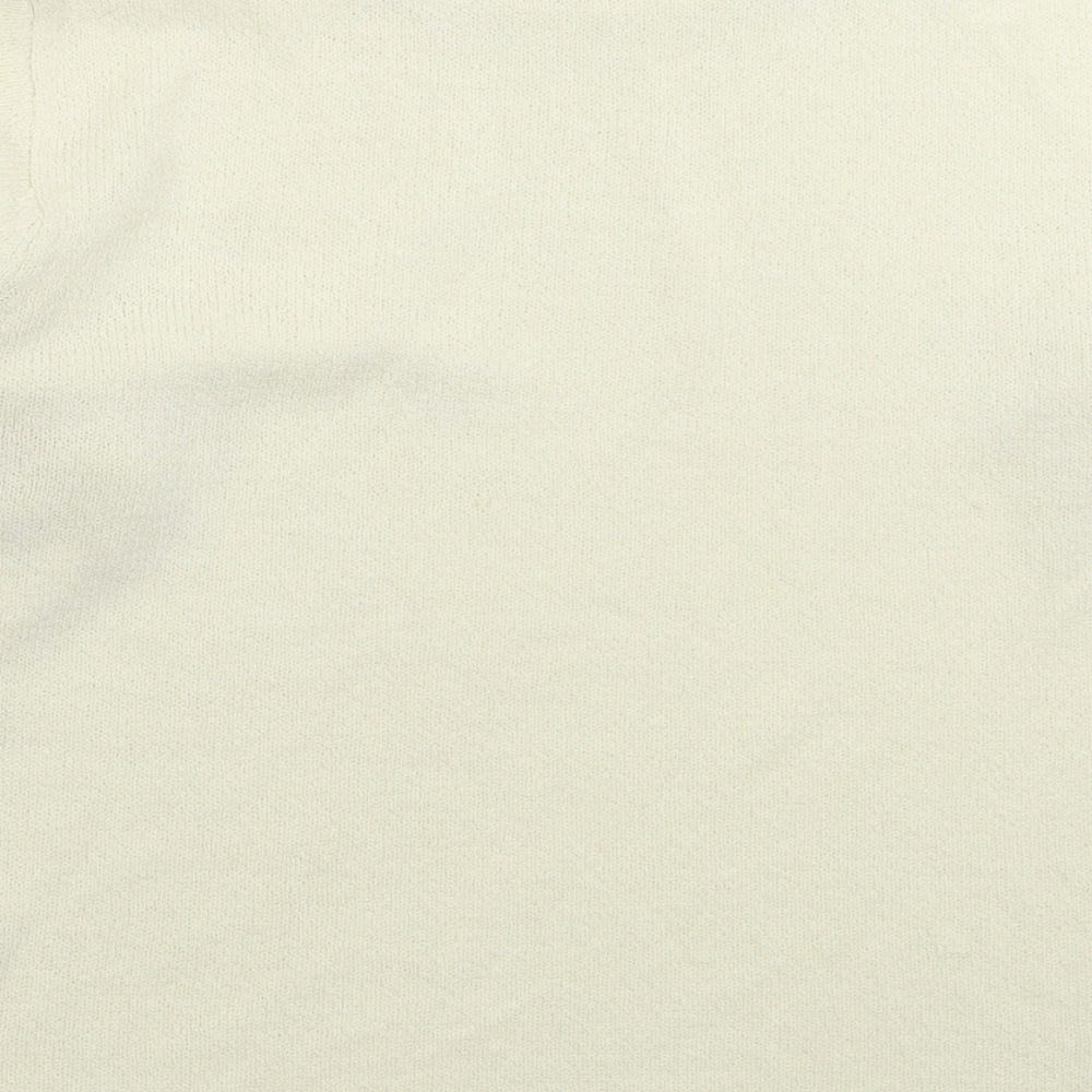 Collection Womens White  Knit Pullover Jumper Size L