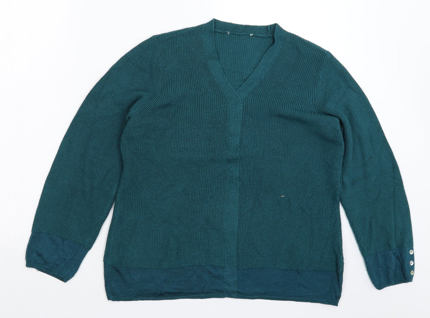 Marks and Spencer Womens Green  Knit Pullover Jumper Size 14