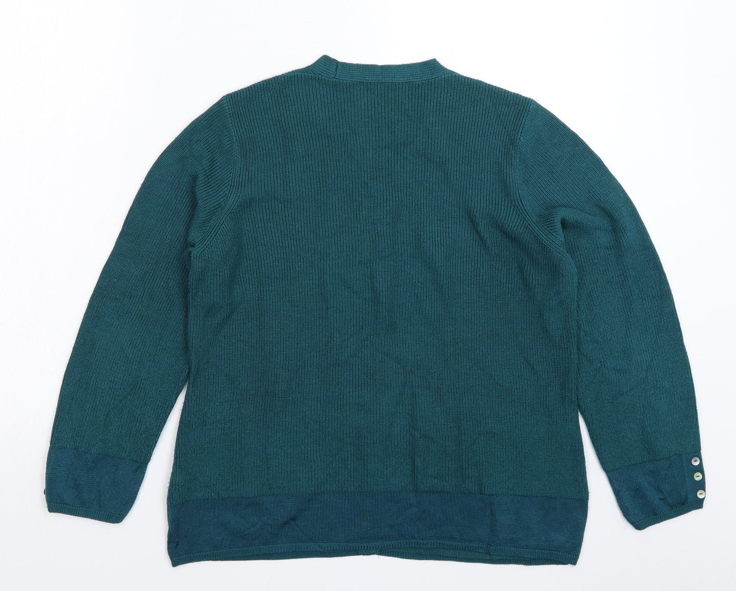 Marks and Spencer Womens Green  Knit Pullover Jumper Size 14