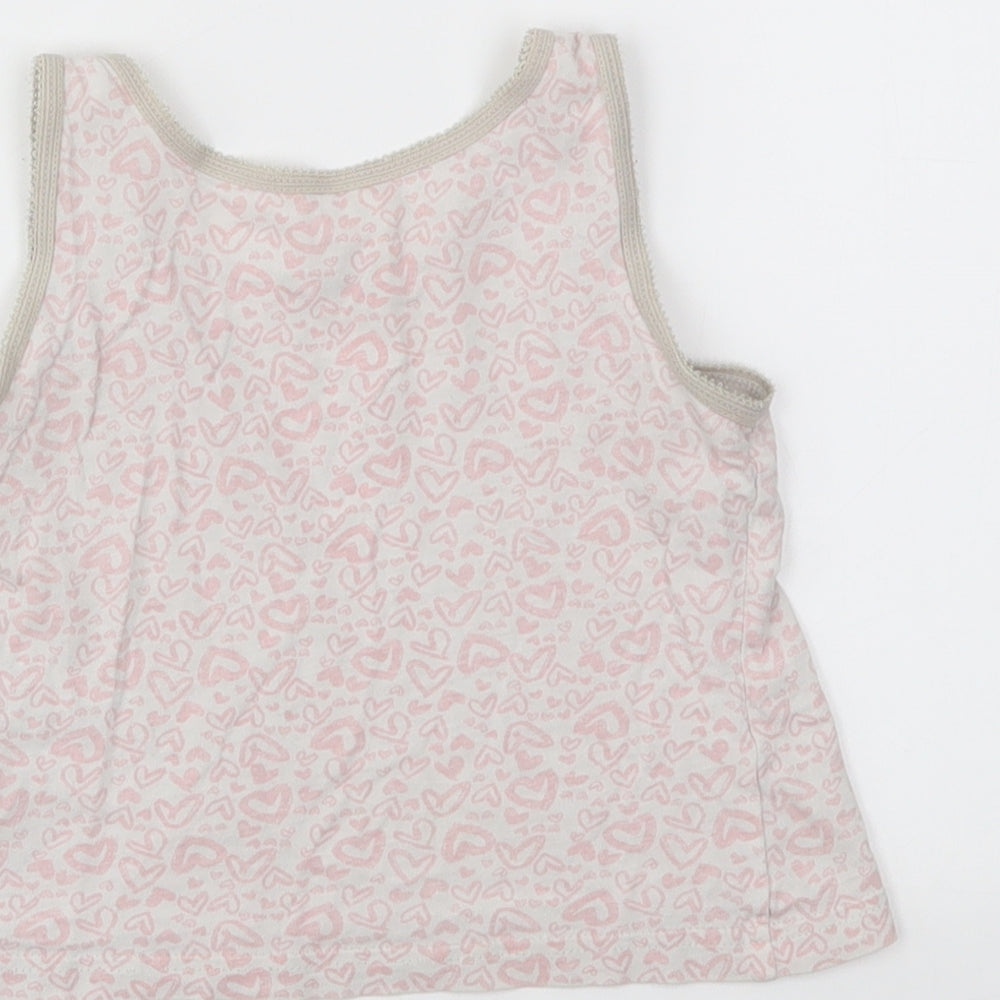 George Girls Orange Geometric  Basic T-Shirt Size 3-4 Years
