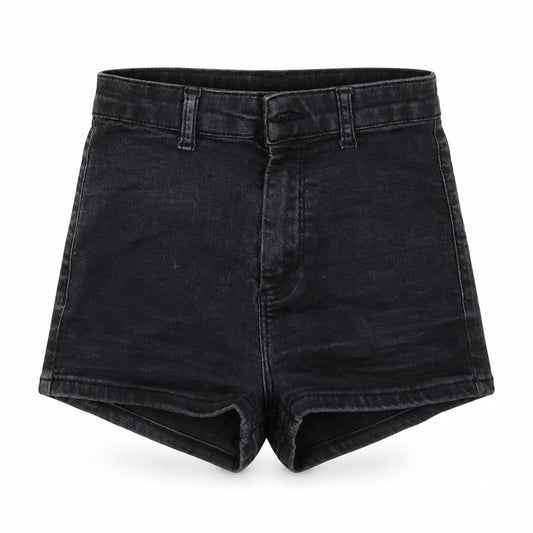 Topshop Womens Black Houndstooth  Cut-Off Shorts Size 6