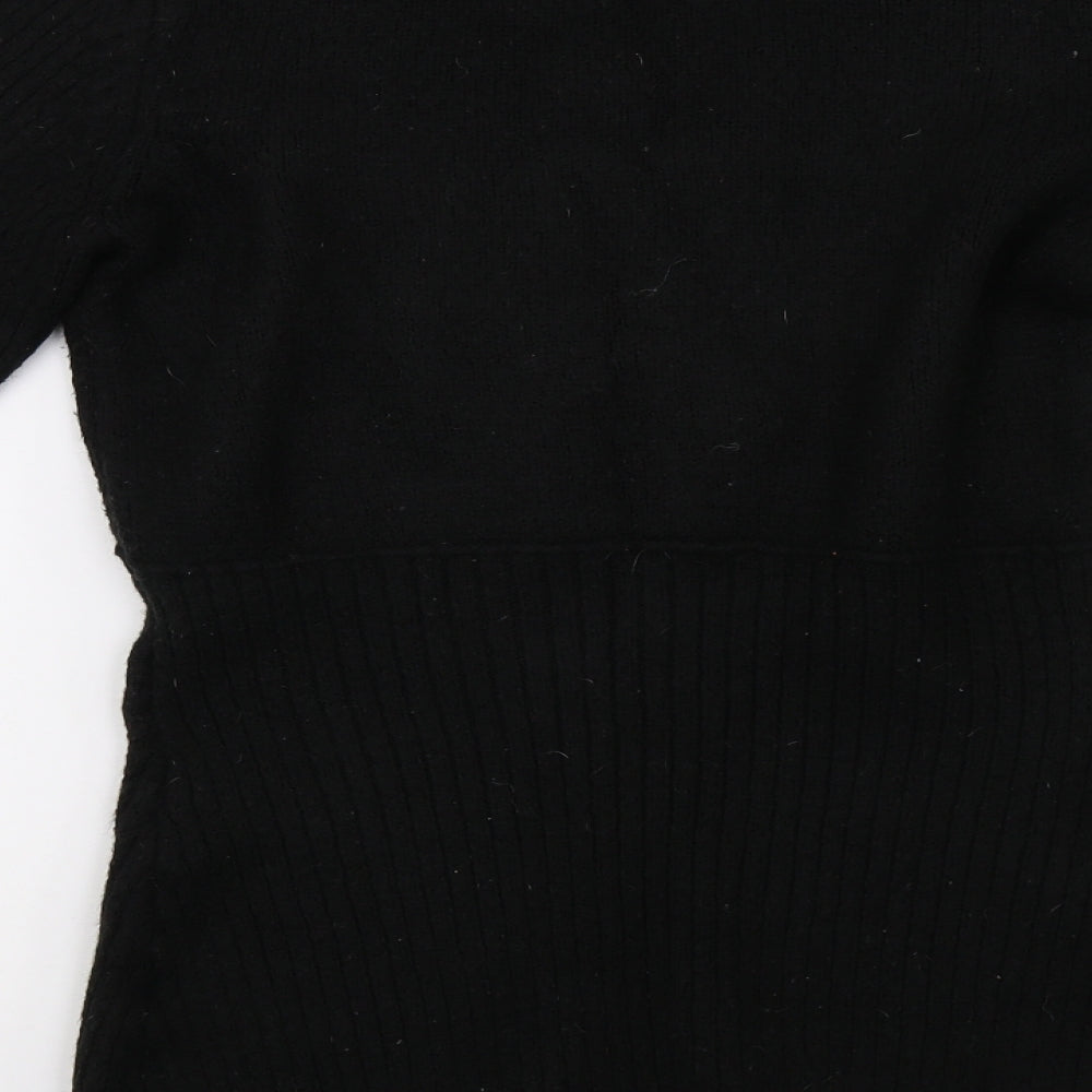 bpc Womens Black  Knit Pullover Sweatshirt Size M