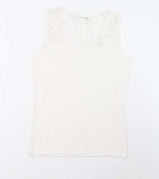 saisnburys Womens White   Basic Tank Size 12