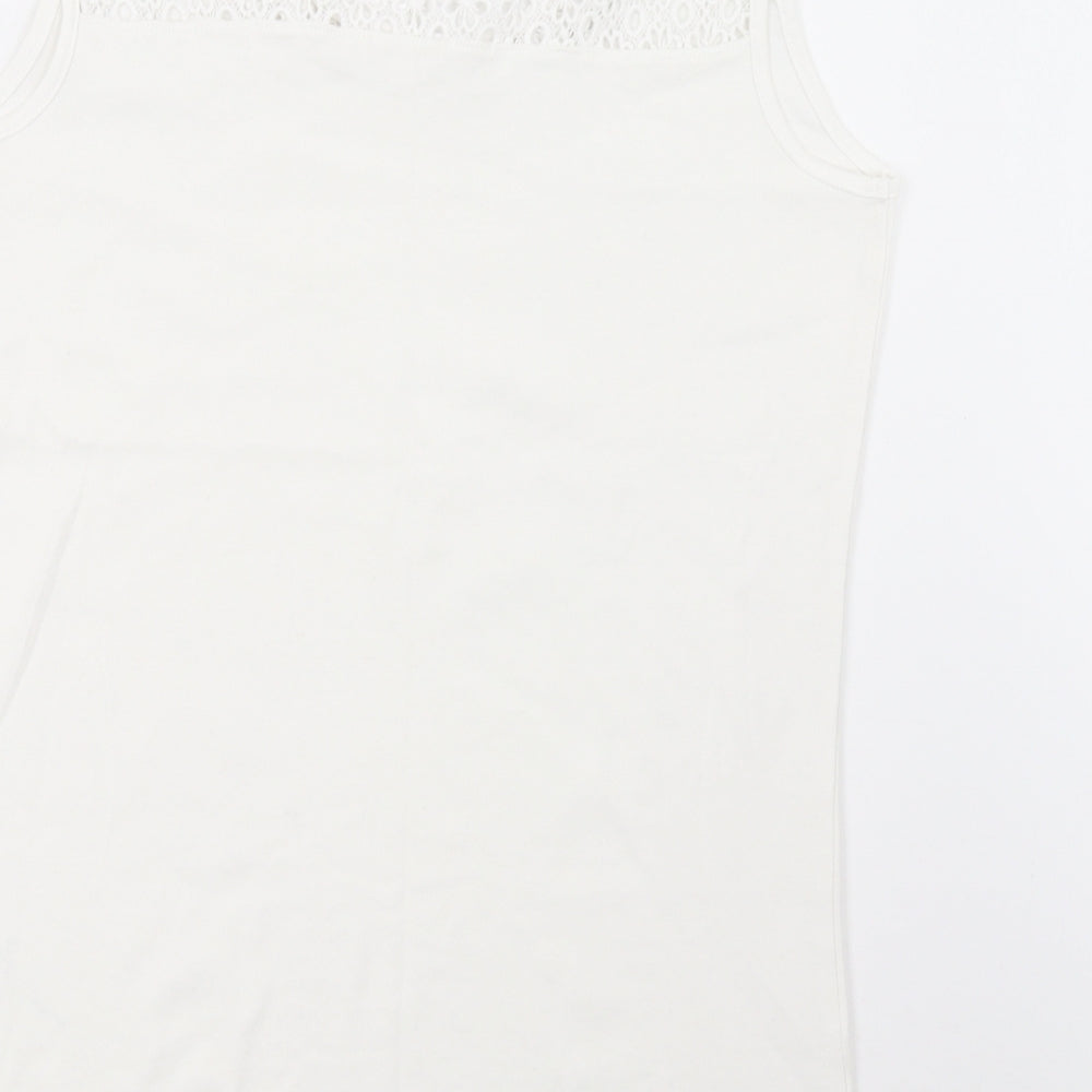 saisnburys Womens White   Basic Tank Size 12
