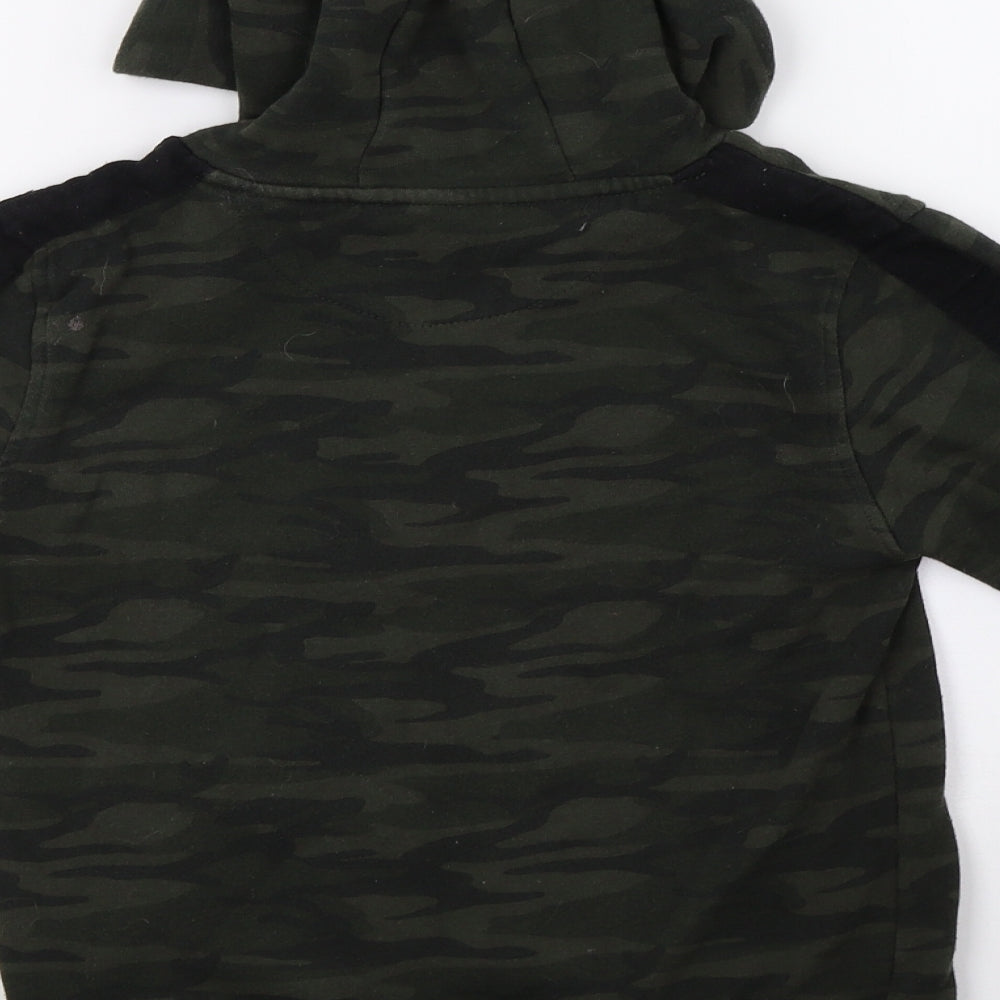 Primark Boys Green Camouflage  Pullover Hoodie Size 8-9 Years