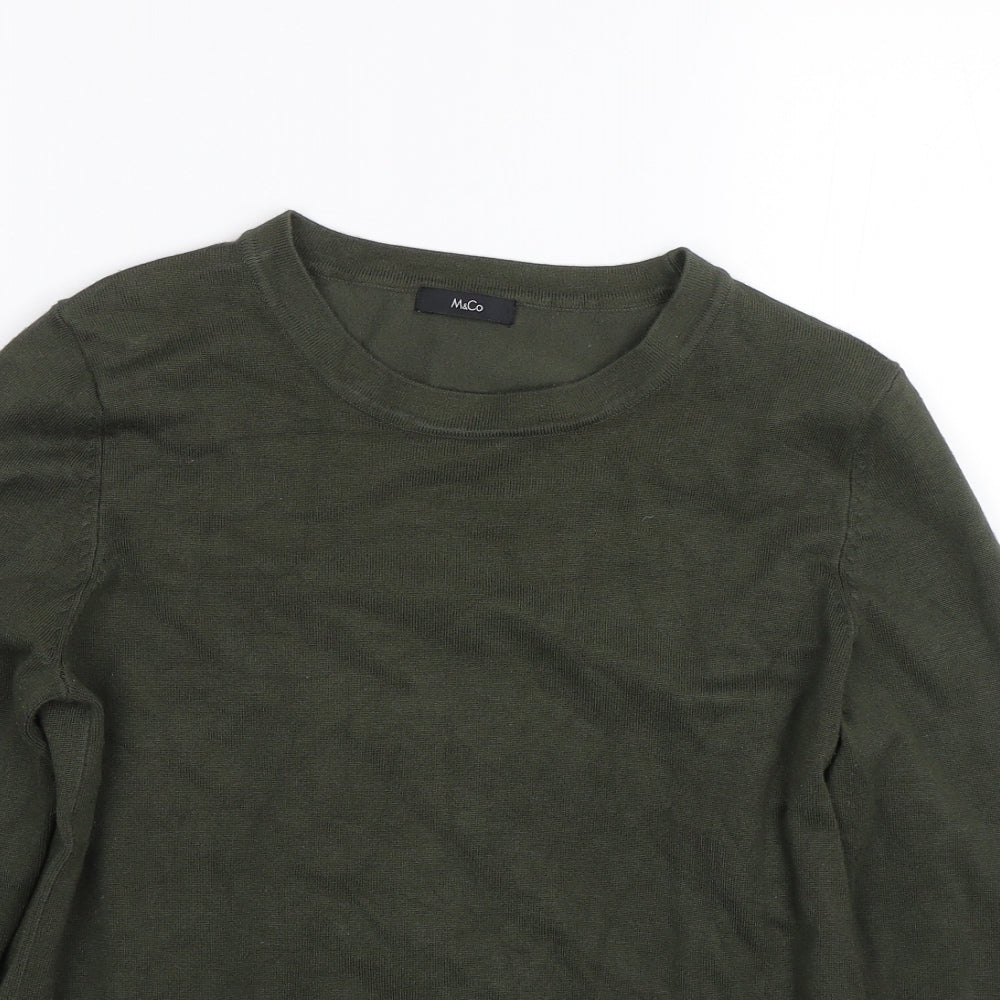 M&Co Womens Green   Pullover Jumper Size 12