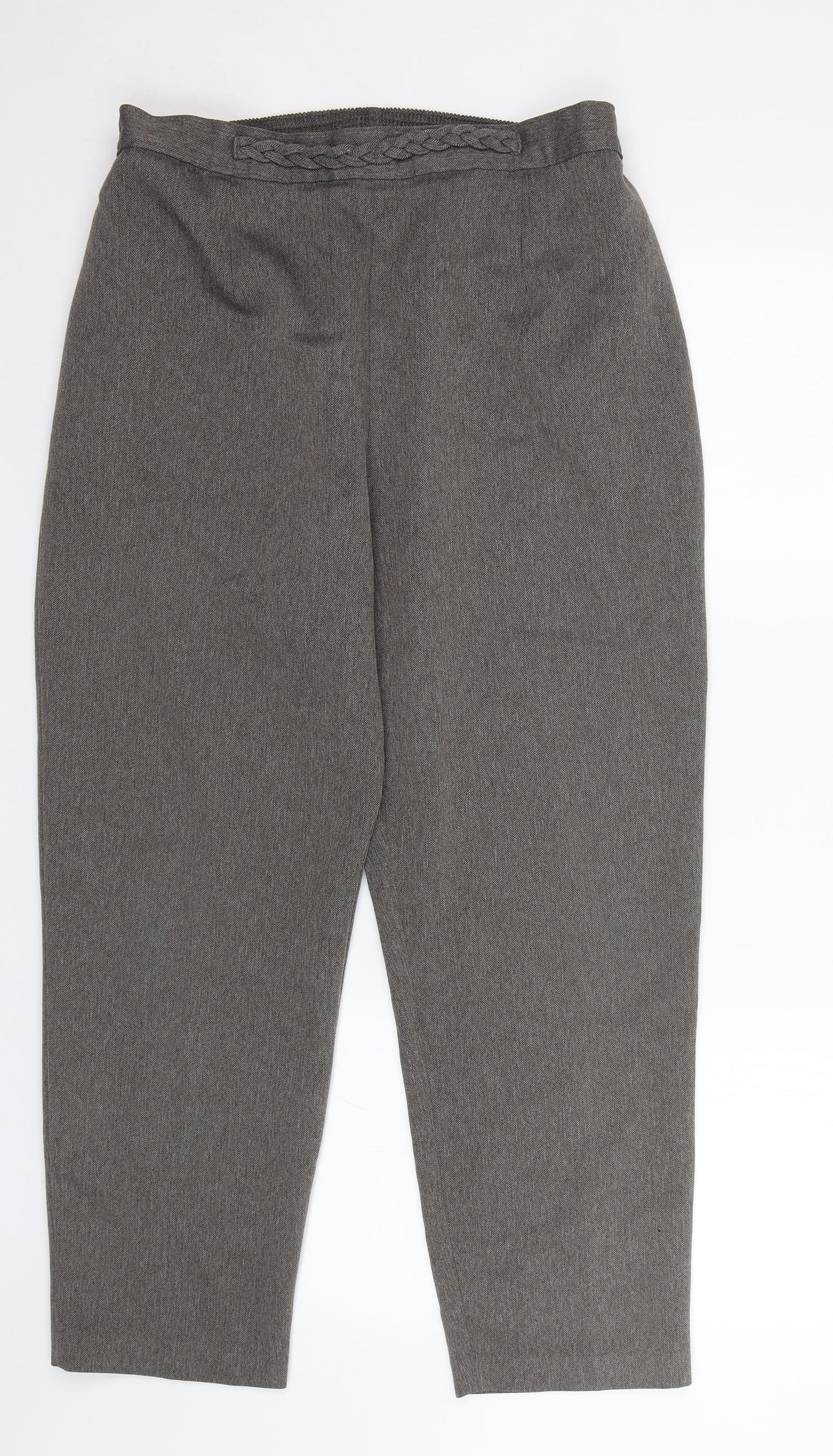 Berkertex Womens Brown Herringbone  Trousers  Size M L25 in