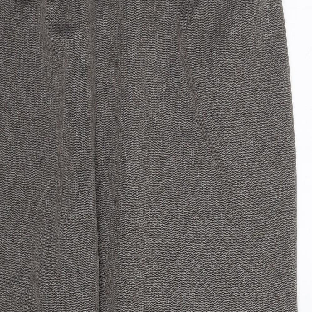 Berkertex Womens Brown Herringbone  Trousers  Size M L25 in