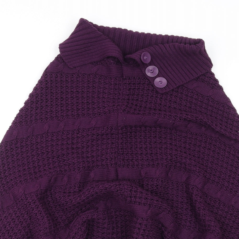 Preworn Womens Purple   Cape Jumper One Size