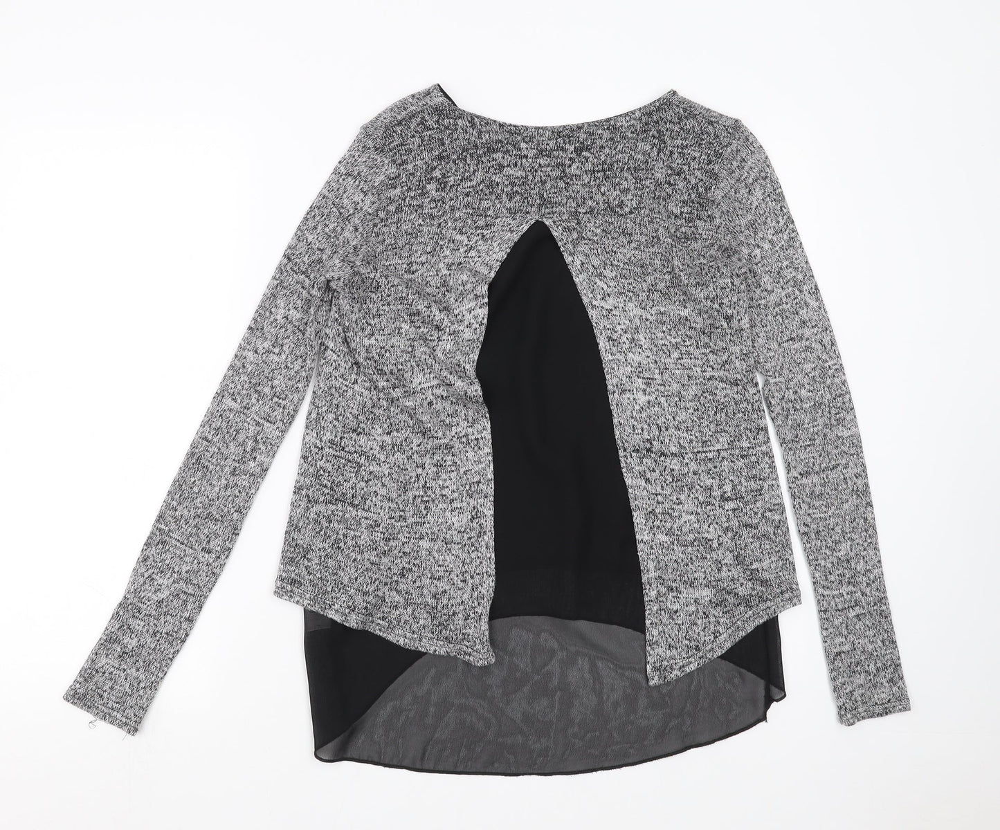 New Look Womens Grey  Knit Pullover Jumper Size S