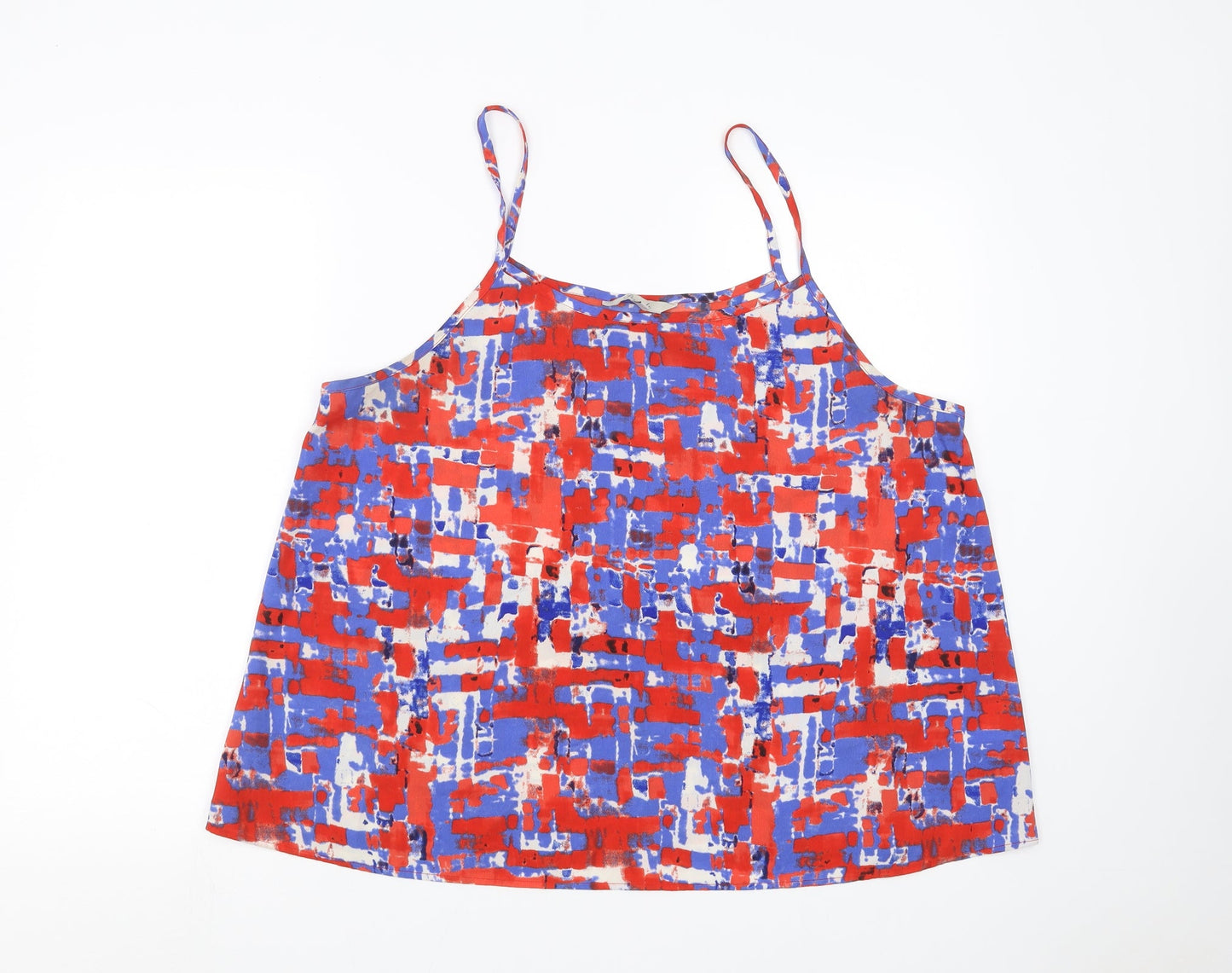 Peacocks Womens Blue Geometric  Camisole Blouse Size 20