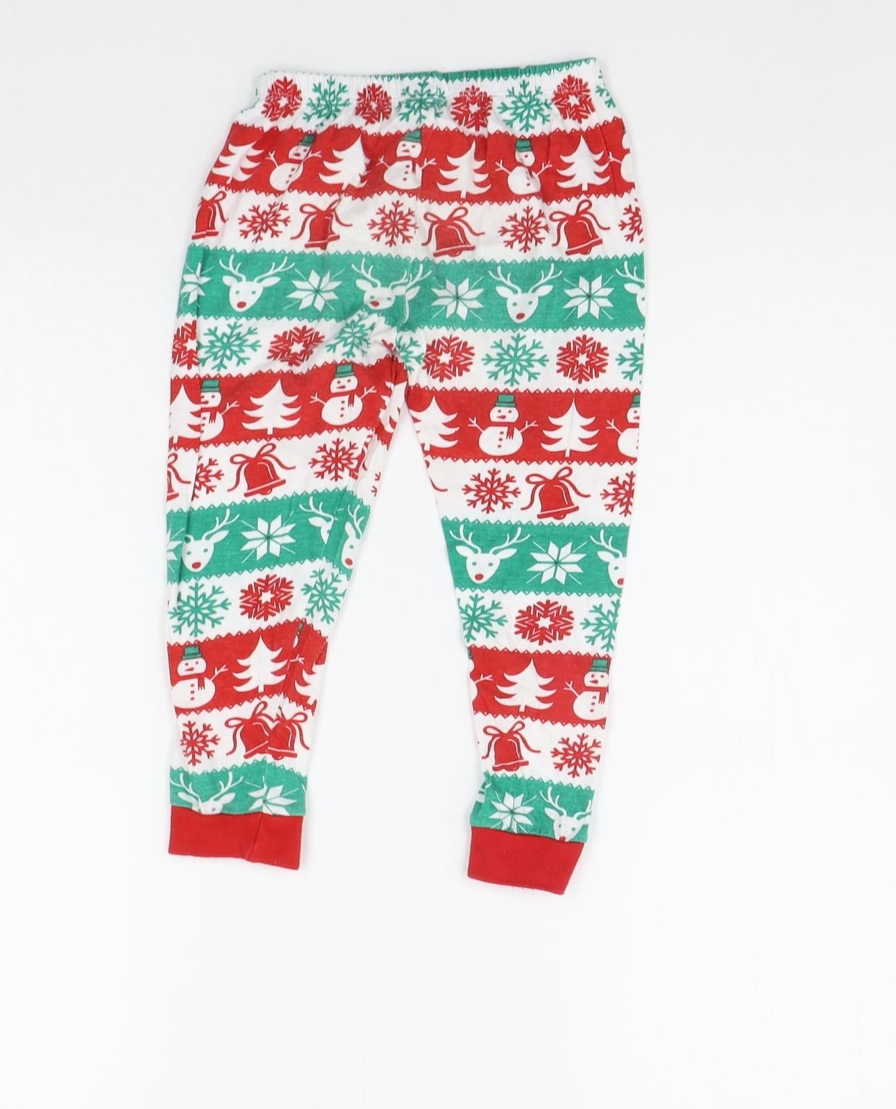 b&M Girls Green Geometric  Top Pyjama Pants Size 3-4 Years  - Elasticated Waist