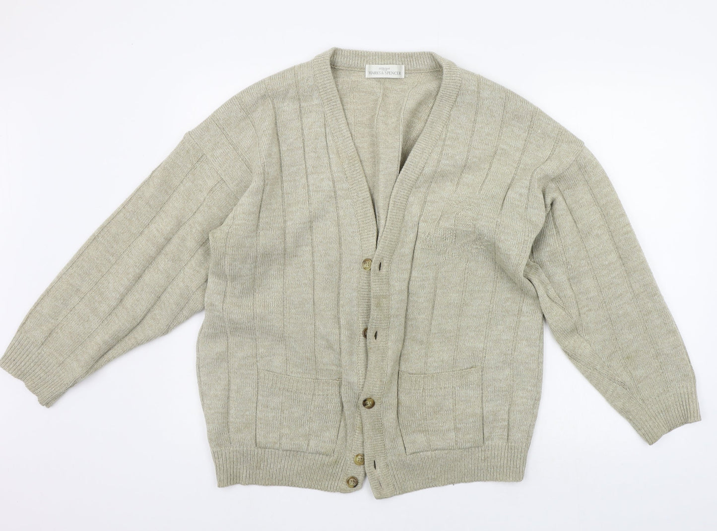 Marks and Spencer Womens Beige   Cardigan Jumper Size M