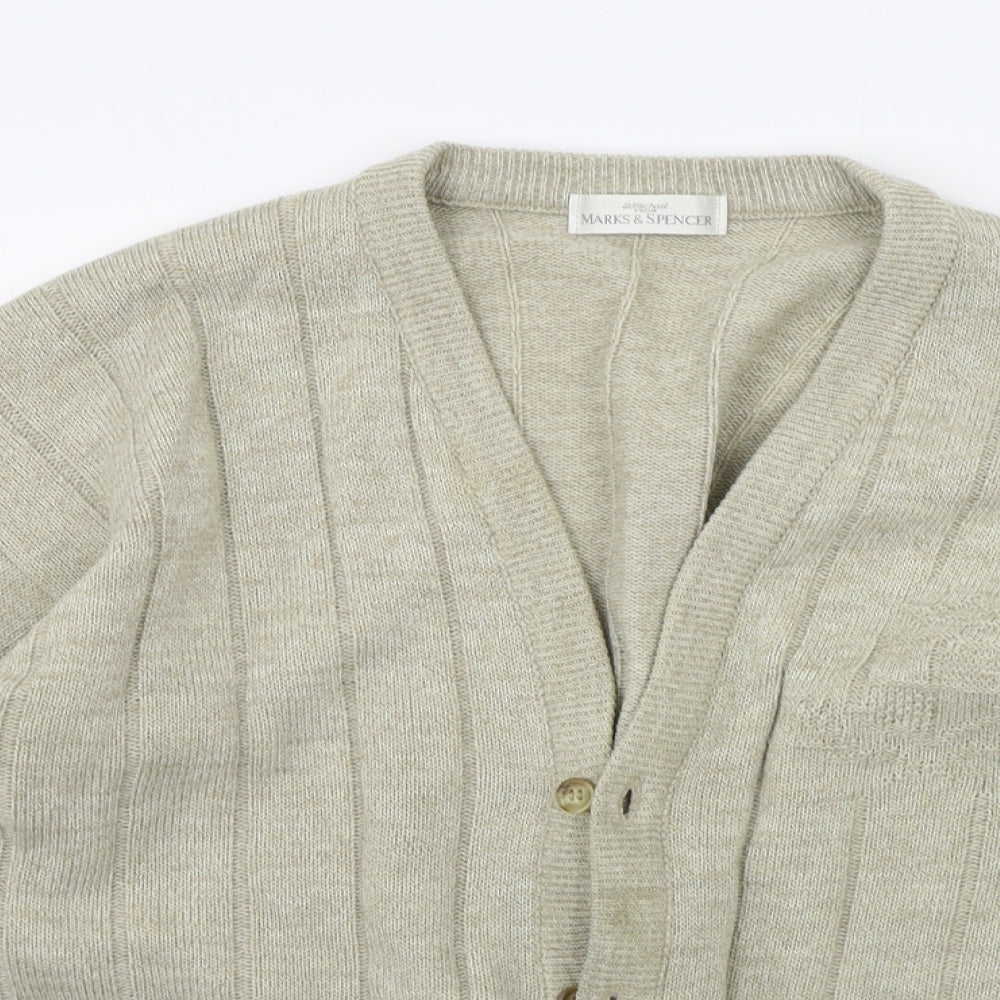 Marks and Spencer Womens Beige   Cardigan Jumper Size M
