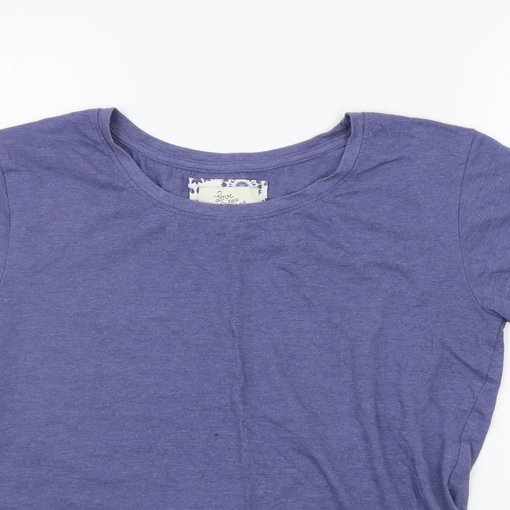 LOVE TO LOUNGE Womens Blue   Basic T-Shirt Size M