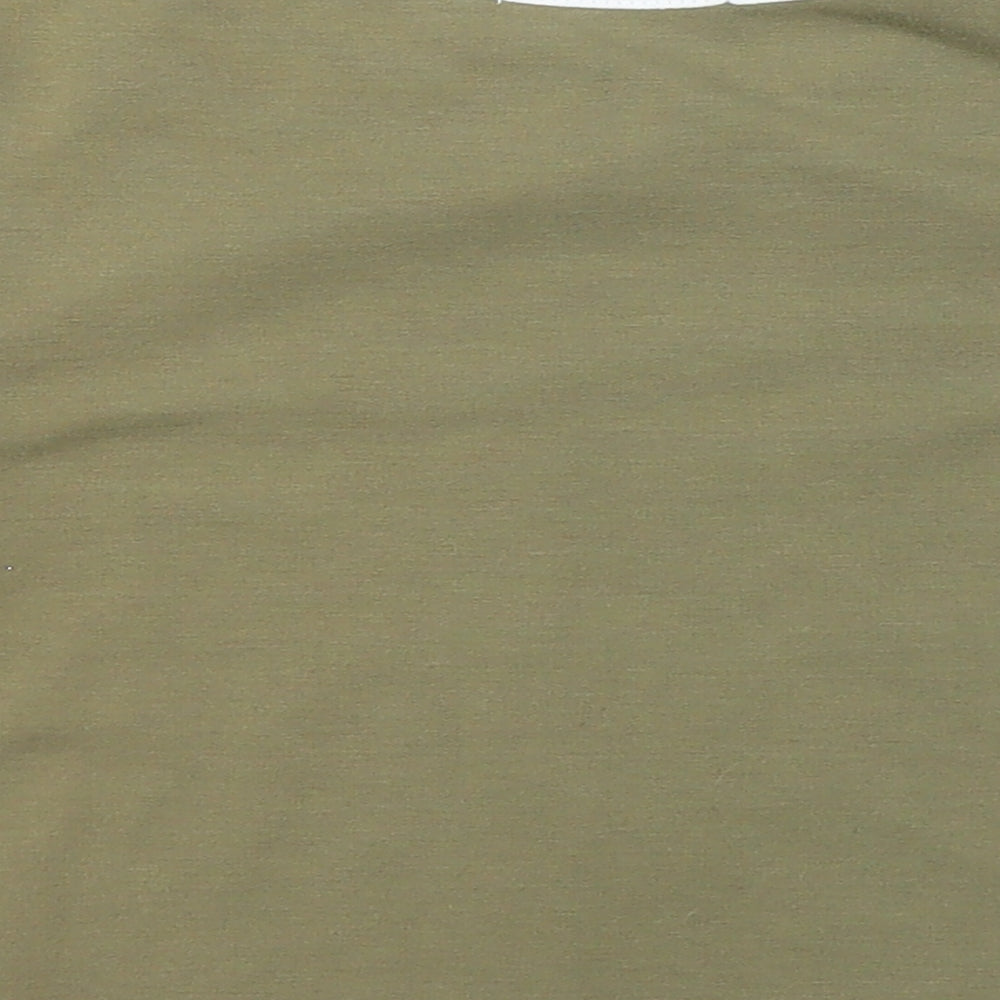 PRETTYLITTLETHING Womens Green   Ringer T-Shirt Size 4