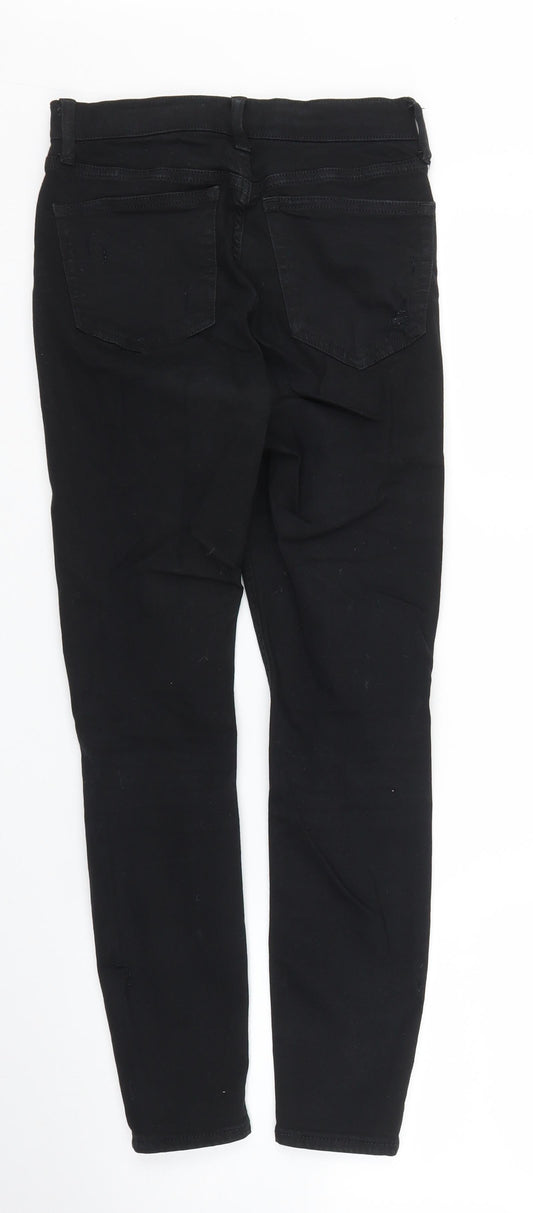 Topshop Womens Black  Denim Skinny Jeans Size 24 in L25 in