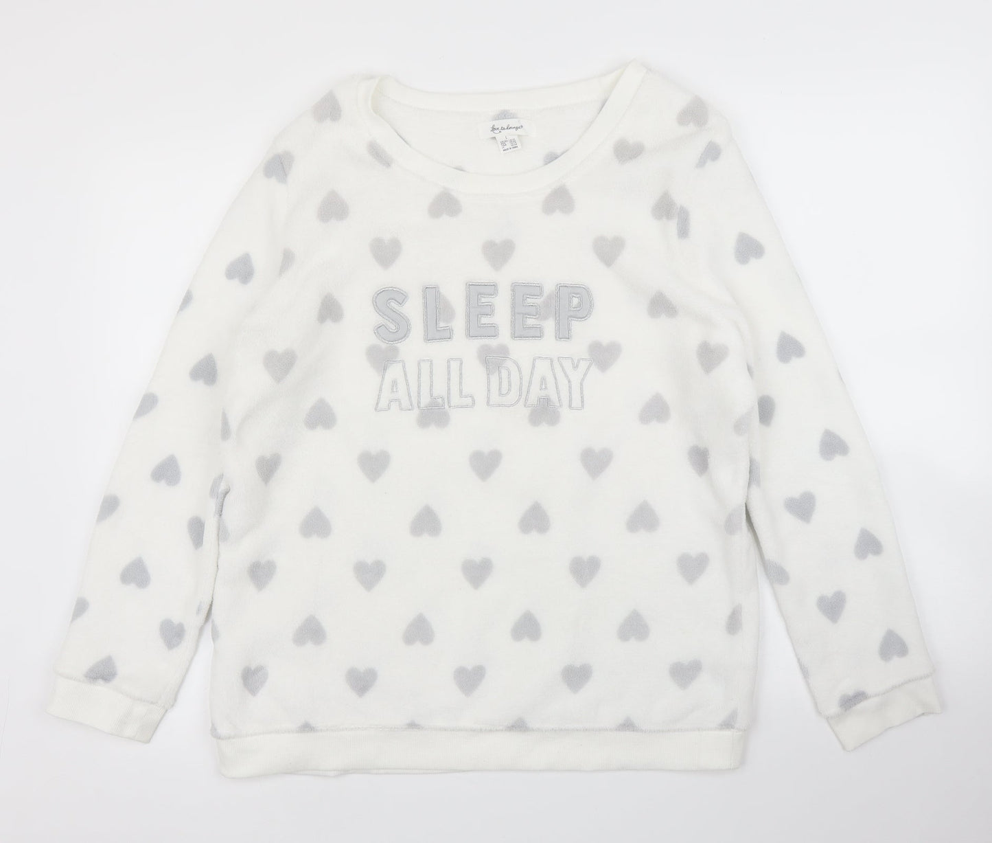 Primark Womens White   Pullover Jumper Size L