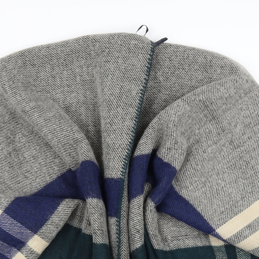 Preworn Womens Grey Plaid  Cape Jumper One Size