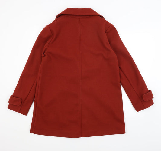 Papaya Womens Red   Overcoat Coat Size 14