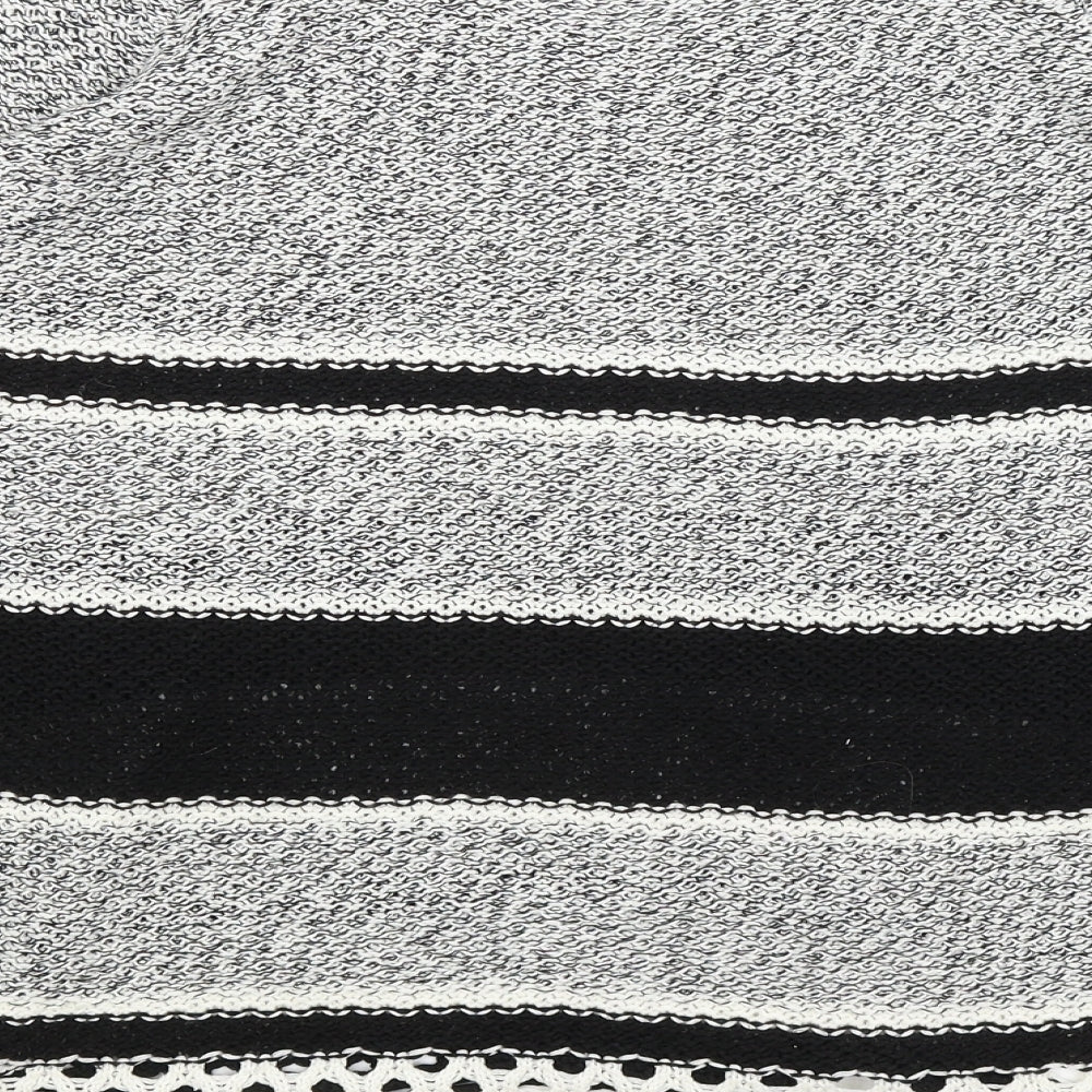 F&F Womens Grey Striped  Pullover Jumper Size 16
