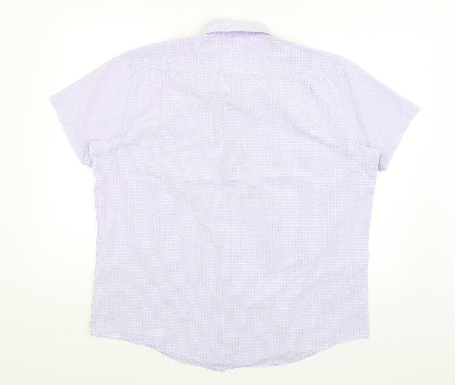 Debenhams Mens Purple Check   Button-Up Size 16.5