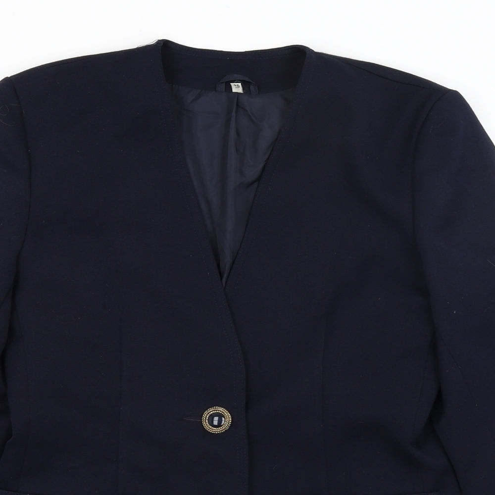 Preworn Womens Blue   Jacket Blazer Size 10
