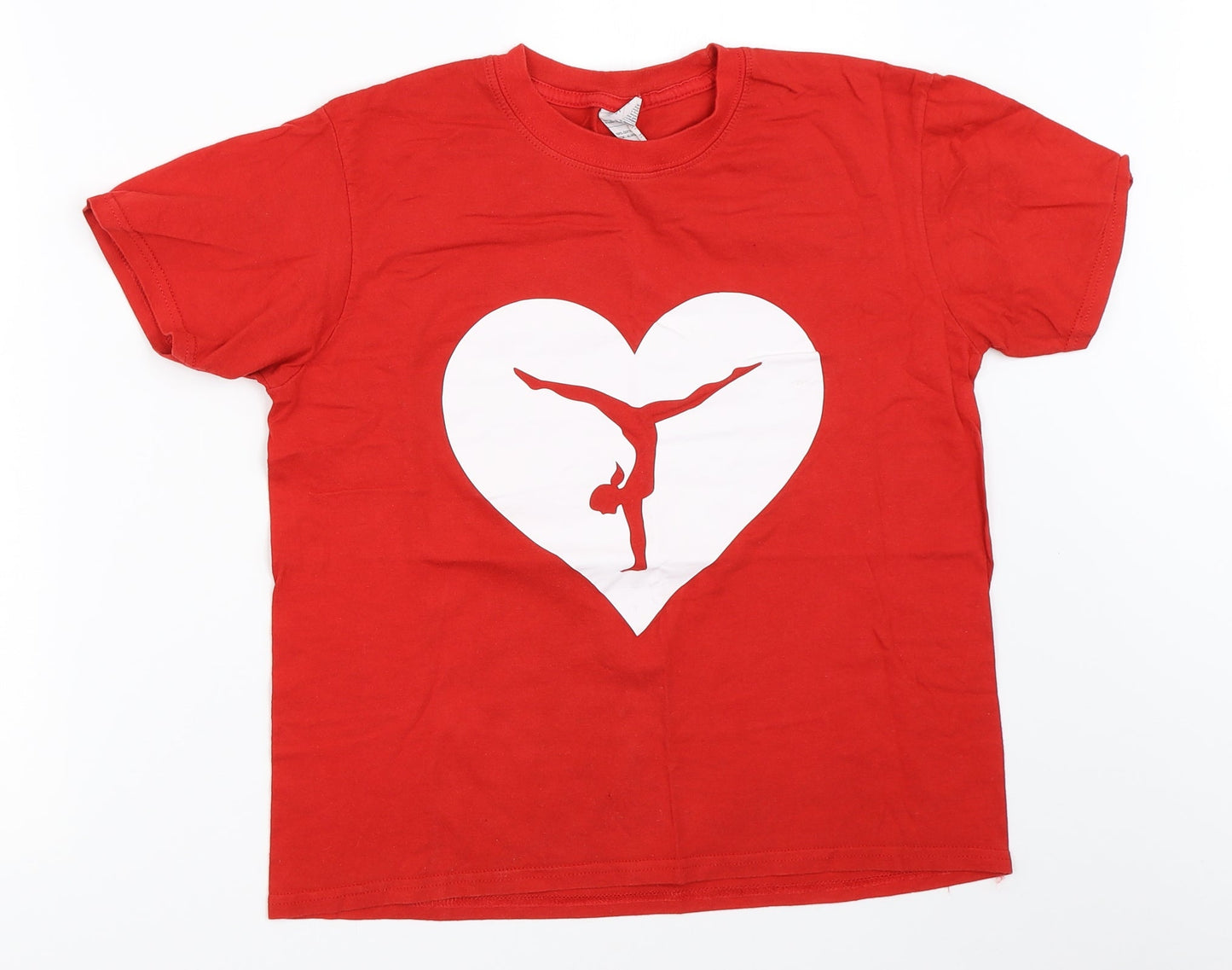 Gildan Girls Red   Basic T-Shirt Size XL