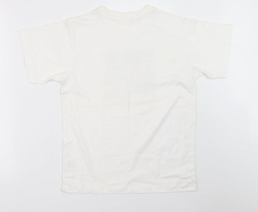 Preworn Womens White   Basic T-Shirt Size 12  - Lanzarote