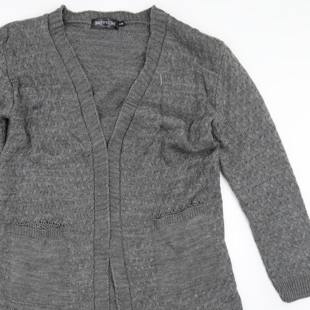 Sapphire Womens Grey   Cardigan Jumper Size L