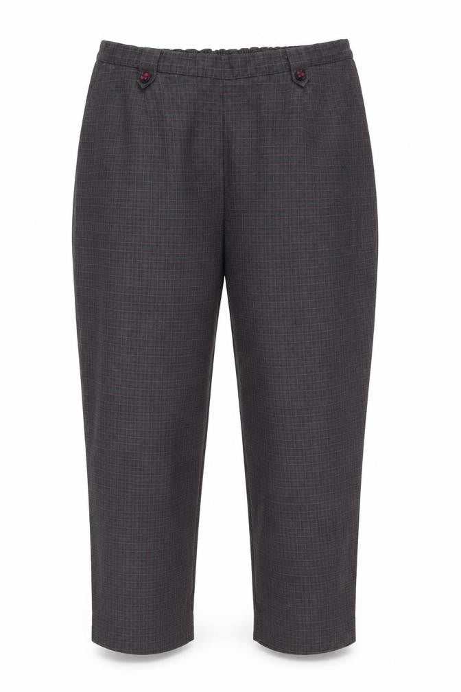 Bonmarché Womens Grey Cropped Trousers Size 18 L24.5 in