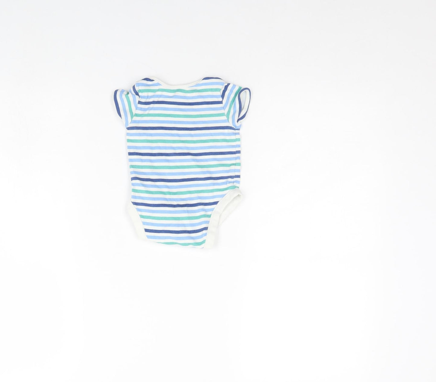 George Baby Multicoloured Striped  Babygrow One-Piece Size 6-9 Months