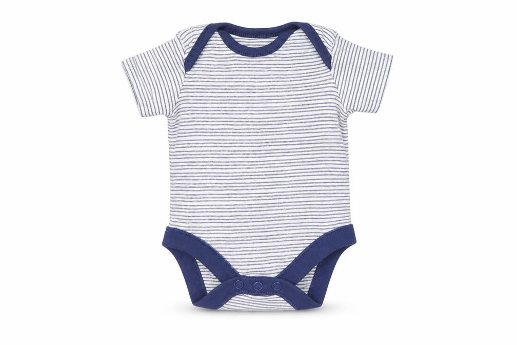 F&F Baby Blue Striped  Babygrow One-Piece Size 0-3 Months