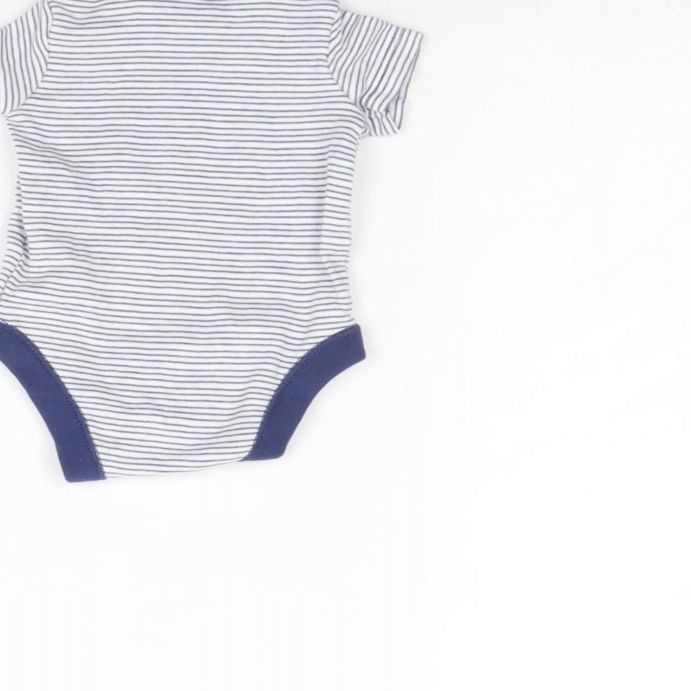 F&F Baby Blue Striped  Babygrow One-Piece Size 0-3 Months