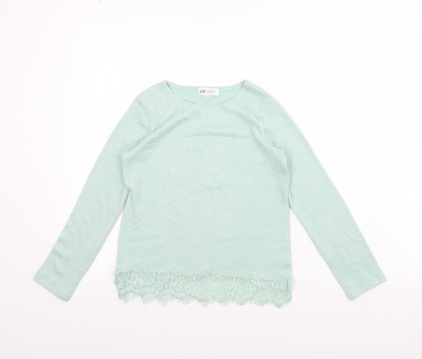 H&M Girls Green   Pullover Jumper Size 8 Years