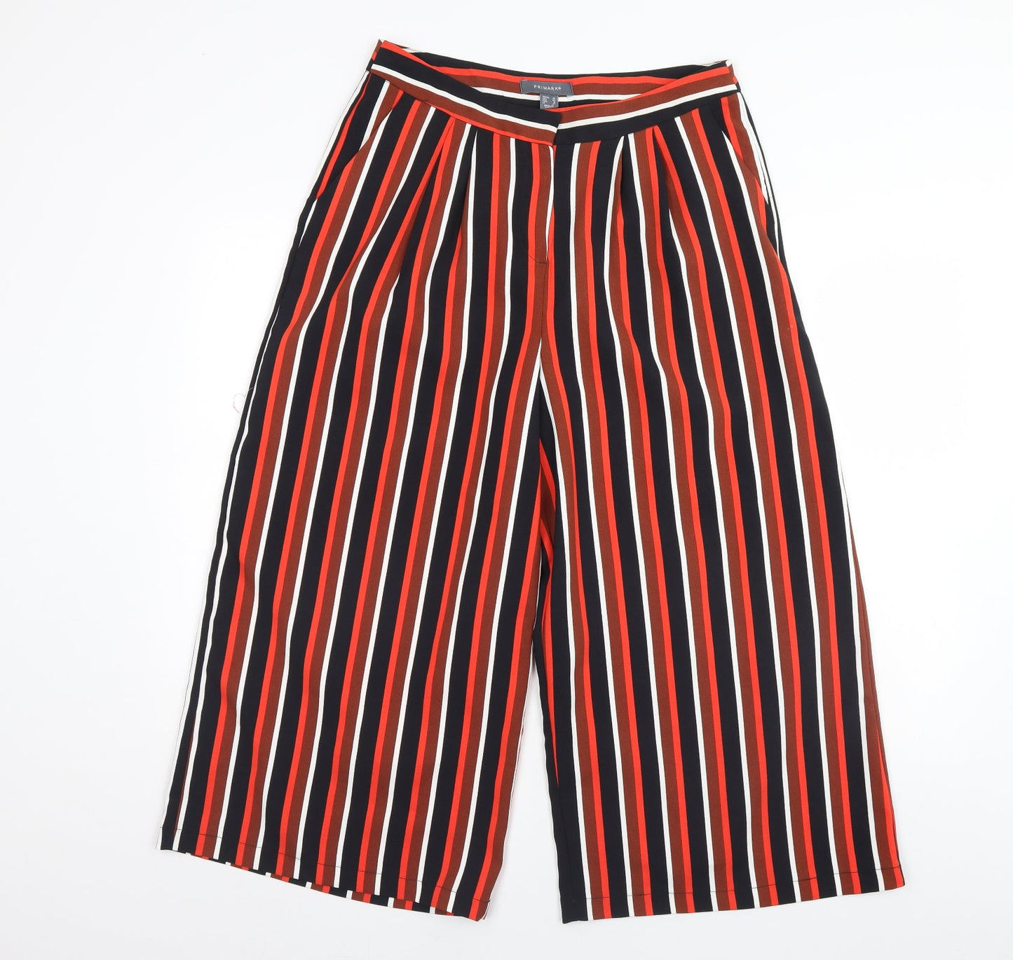 Primark Womens Black Striped  Trousers  Size 14 L27 in